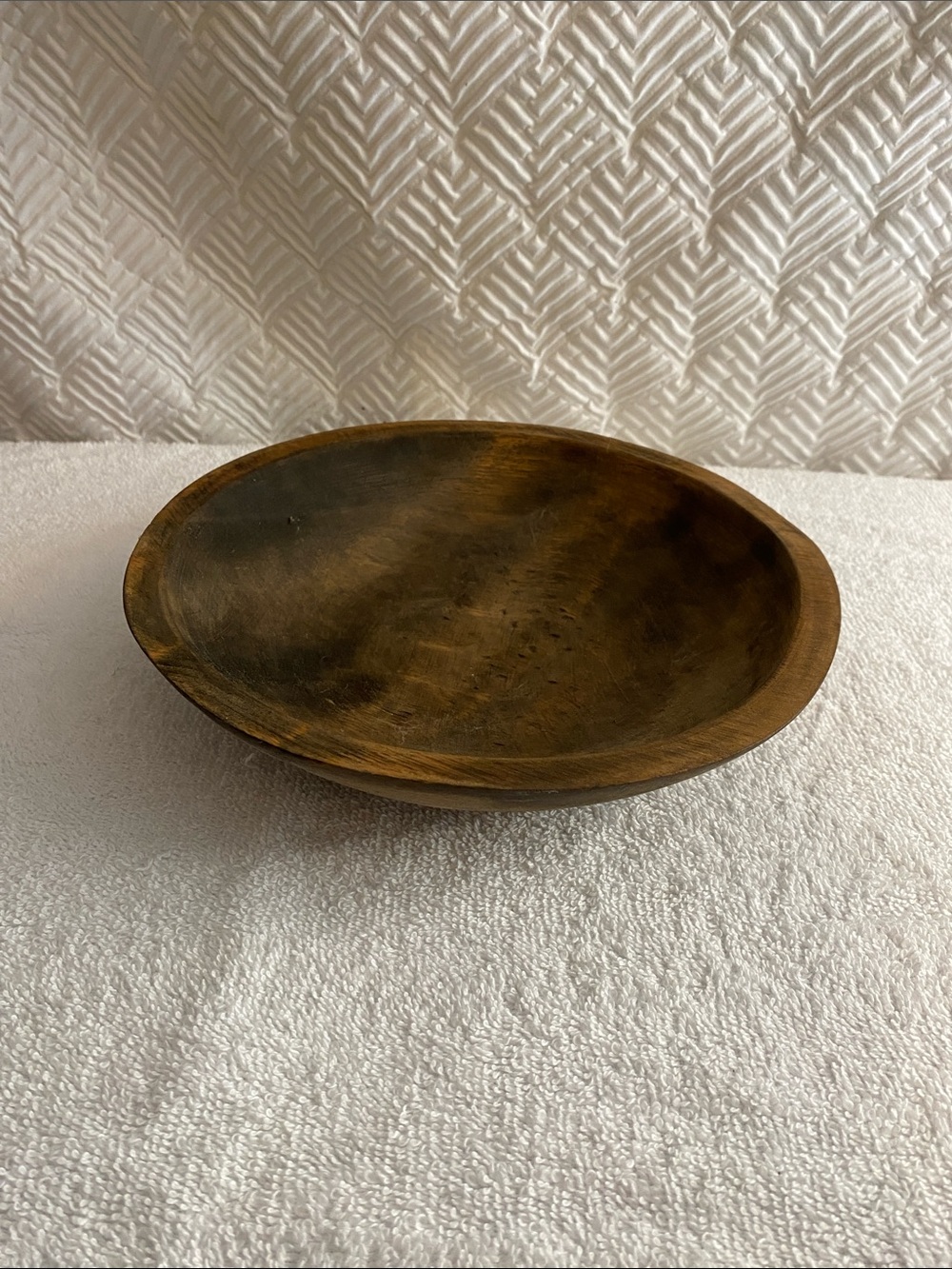 Munising burl wood antique primitive farmhouse wood wooded dough chop bowl - Picture 12 of 12